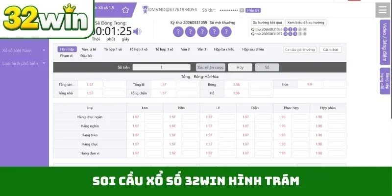 Xổ Số 32WIN Soi cầu xổ số 32WIN hình trám
